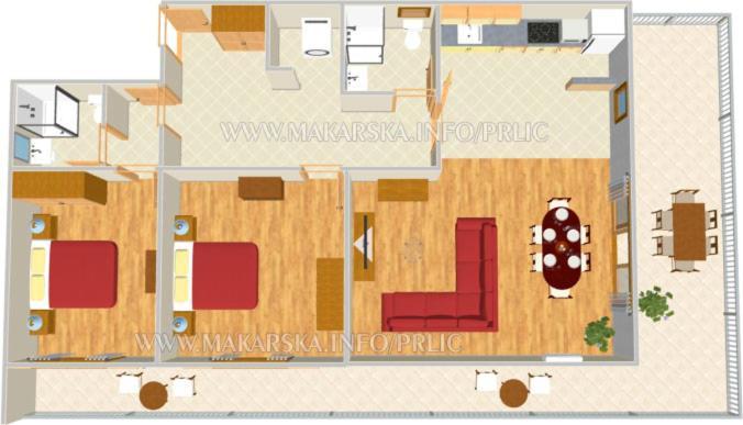 Apartman Prlic 3 Makarská Exteriér fotografie